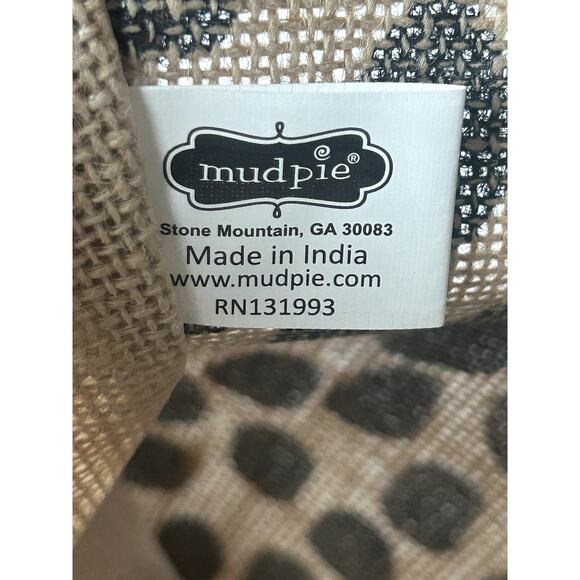 Mudpie Jute Tote Bag Animal Print - Picture 4 of 5